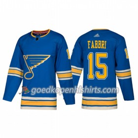 St. Louis Blues Robby Fabbri 15 Adidas 2018-2019 Alternate Authentic Shirt - Mannen